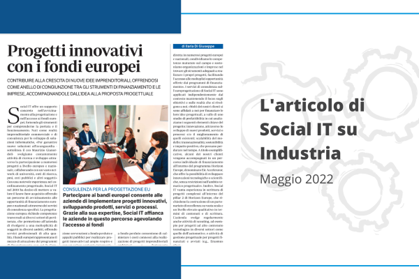 Progetti innovativi con i fondi europei