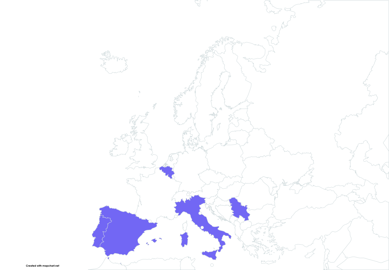 Mappa del progetto europeo Ipa
