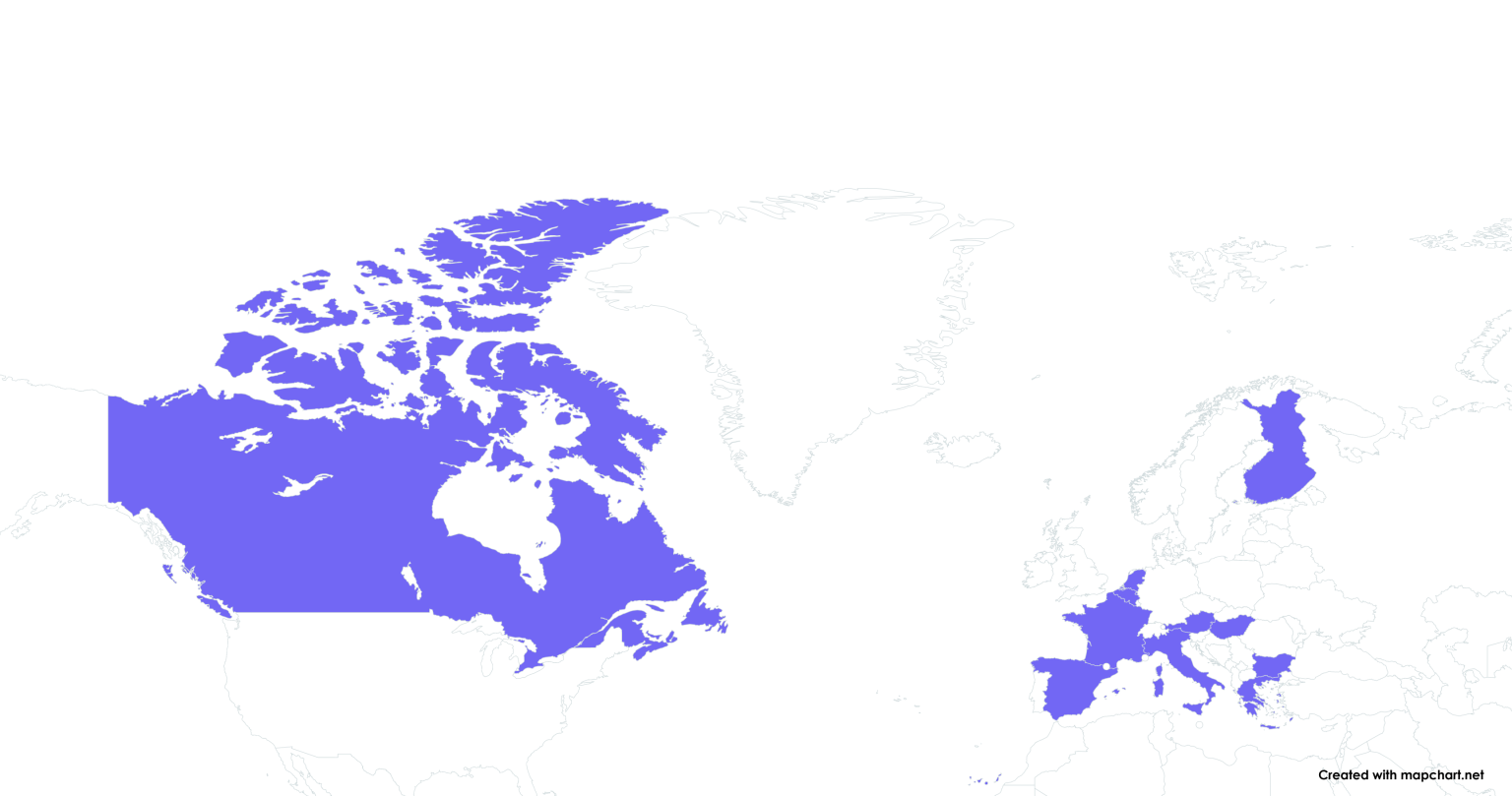 Mappa del progetto europeo Vitalise